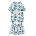 Leaves Leaf Green Nature Kids  Swim Tee and Shorts Set View2