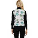 Leaves Leaf Green Nature Women s Short Button Up Puffer Vest View2