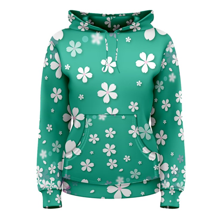 Illustration Background Daisy Flower Floral Women s Pullover Hoodie