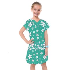 Illustration Background Daisy Flower Floral Kids  Drop Waist Dress