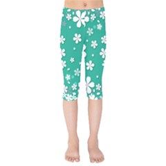 Illustration Background Daisy Flower Floral Kids  Capri Leggings  by danenraven