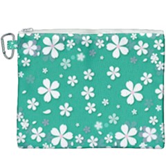 Illustration Background Daisy Flower Floral Canvas Cosmetic Bag (xxxl)