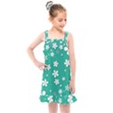 Illustration Background Daisy Flower Floral Kids  Overall Dress View1