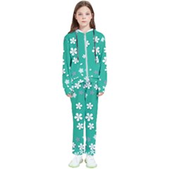 Illustration Background Daisy Flower Floral Kids  Tracksuit by danenraven