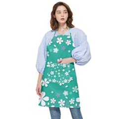 Illustration Background Daisy Flower Floral Pocket Apron by danenraven