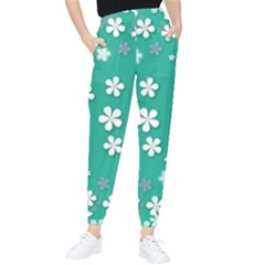 Illustration Background Daisy Flower Floral Tapered Pants by danenraven