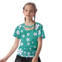 Illustration Background Daisy Flower Floral Kids  Front Cut Tee View2