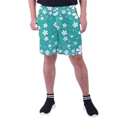 Illustration Background Daisy Flower Floral Men s Pocket Shorts by danenraven