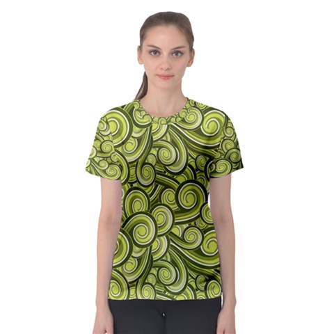 Flower Floral Flora Green Women s Sport Mesh Tee by danenraven