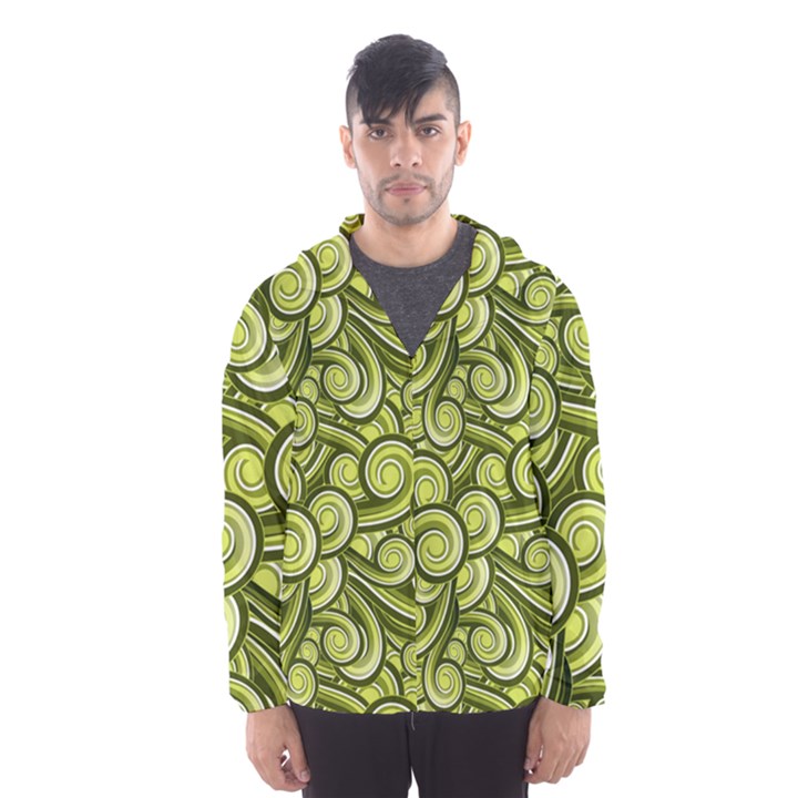 Flower Floral Flora Green Men s Hooded Windbreaker