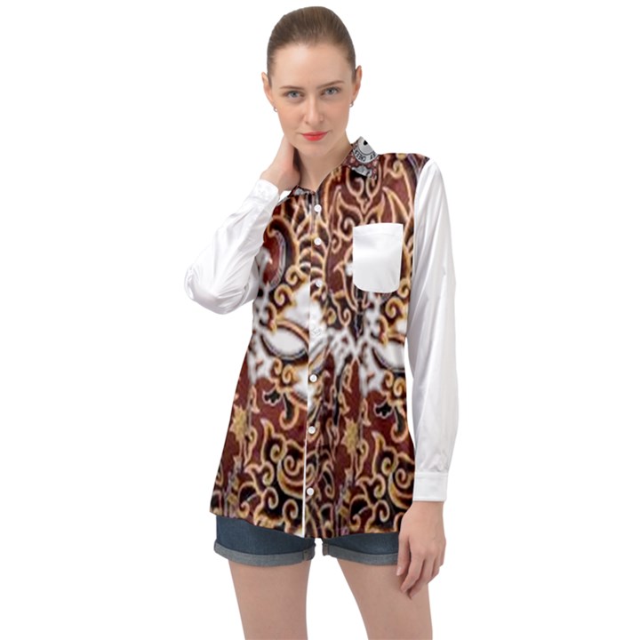 IM Fourth Dimension Colour 72 Long Sleeve Satin Shirt