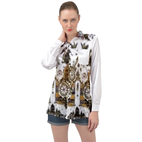 Im Fourth Dimension Colour 73 Long Sleeve Satin Shirt by imanmulyana