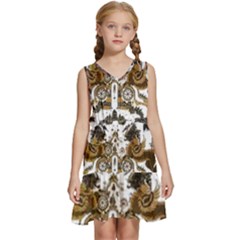 Im Fourth Dimension Colour 73 Kids  Sleeveless Tiered Mini Dress by imanmulyana