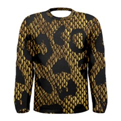 Metallic Snake Skin Pattern Men s Long Sleeve Tee