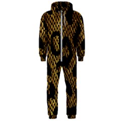 Metallic Snake Skin Pattern Hooded Jumpsuit (men)