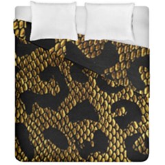 Metallic Snake Skin Pattern Duvet Cover Double Side (california King Size) by BangZart