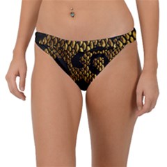 Metallic Snake Skin Pattern Band Bikini Bottom by BangZart