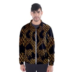 Metallic Snake Skin Pattern Men s Windbreaker