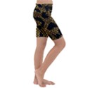 Metallic Snake Skin Pattern Kids  Lightweight Velour Cropped Yoga Leggings View3