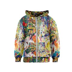 Multicolor Anime Colors Colorful Kids  Zipper Hoodie