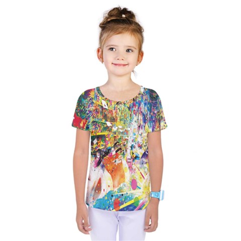 Multicolor Anime Colors Colorful Kids  One Piece Tee by BangZart