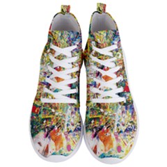 Multicolor Anime Colors Colorful Men s Lightweight High Top Sneakers by BangZart