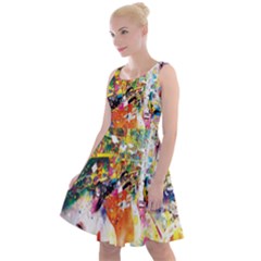 Multicolor Anime Colors Colorful Knee Length Skater Dress by BangZart