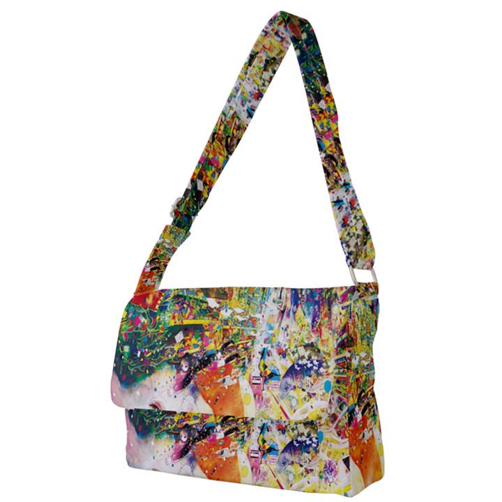 Multicolor Anime Colors Colorful Full Print Messenger Bag (L)