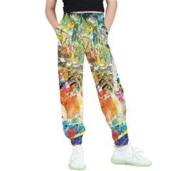 Multicolor Anime Colors Colorful Kids  Elastic Waist Pants by BangZart