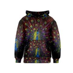 Beautiful Peacock Feather Kids  Pullover Hoodie