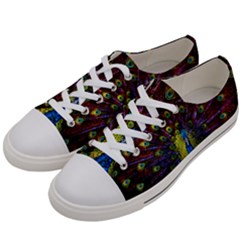 Beautiful Peacock Feather Men s Low Top Canvas Sneakers