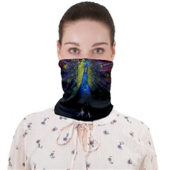 Beautiful Peacock Feather Face Covering Bandana (adult)