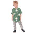 Gold Santa s sleigh green print Kids  Raglan Tee View1