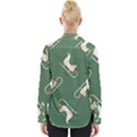 Gold Santa s sleigh green print Womens Long Sleeve Shirt View2