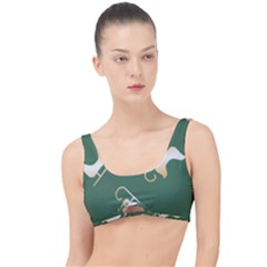 Gold Santa s Sleigh Green Print The Little Details Bikini Top by TetiBright