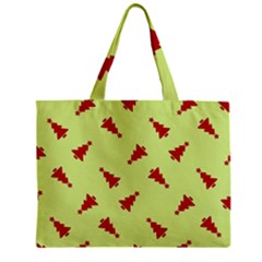 Red Christmas Tree Green Zipper Mini Tote Bag by TetiBright