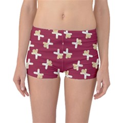 Gold Gingerbread Man Burgundy Boyleg Bikini Bottoms by TetiBright