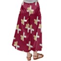 Gold Gingerbread Man Burgundy Satin Palazzo Pants View2