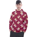 Gold Gingerbread Man Burgundy Men s Pullover Hoodie View1