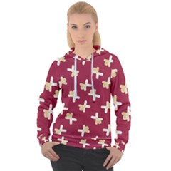 Gold Gingerbread Man Burgundy Women s Overhead Hoodie by TetiBright