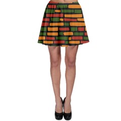 Ethiopian Bricks - Green, Yellow And Red Vibes Skater Skirt by ConteMonfreyShop