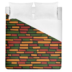 Ethiopian Bricks - Green, Yellow And Red Vibes Duvet Cover (queen Size) by ConteMonfreyShop