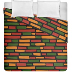 Ethiopian Bricks - Green, Yellow And Red Vibes Duvet Cover Double Side (king Size) by ConteMonfreyShop