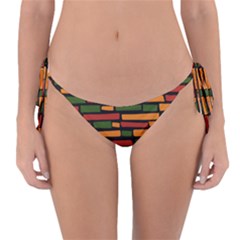 Ethiopian Bricks - Green, Yellow And Red Vibes Reversible Bikini Bottom by ConteMonfreyShop