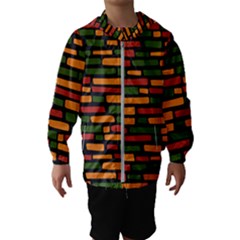 Ethiopian Bricks - Green, Yellow And Red Vibes Kids  Hooded Windbreaker by ConteMonfreyShop