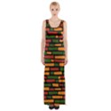 Ethiopian bricks - Green, yellow and red vibes Thigh Split Maxi Dress View1