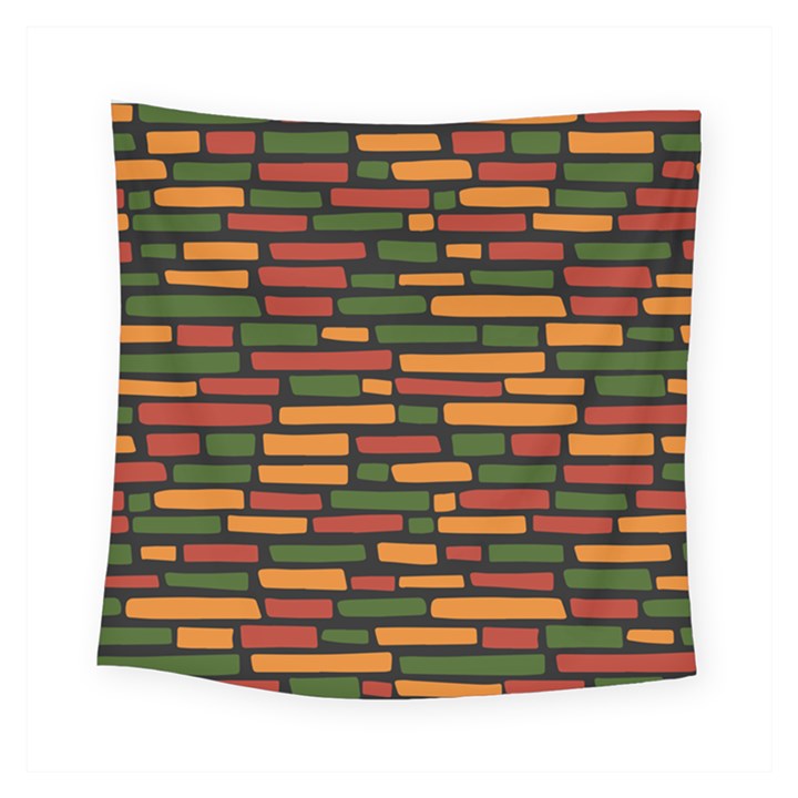 Ethiopian bricks - Green, yellow and red vibes Square Tapestry (Small)