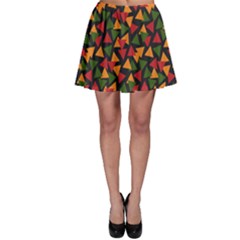 Ethiopian Triangles - Green, Yellow And Red Vibes Skater Skirt by ConteMonfreyShop