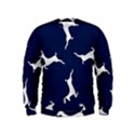 Silver Reindeer Blue Kids  Sweatshirt View1