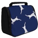 Silver Reindeer Blue Full Print Travel Pouch (Big) View2